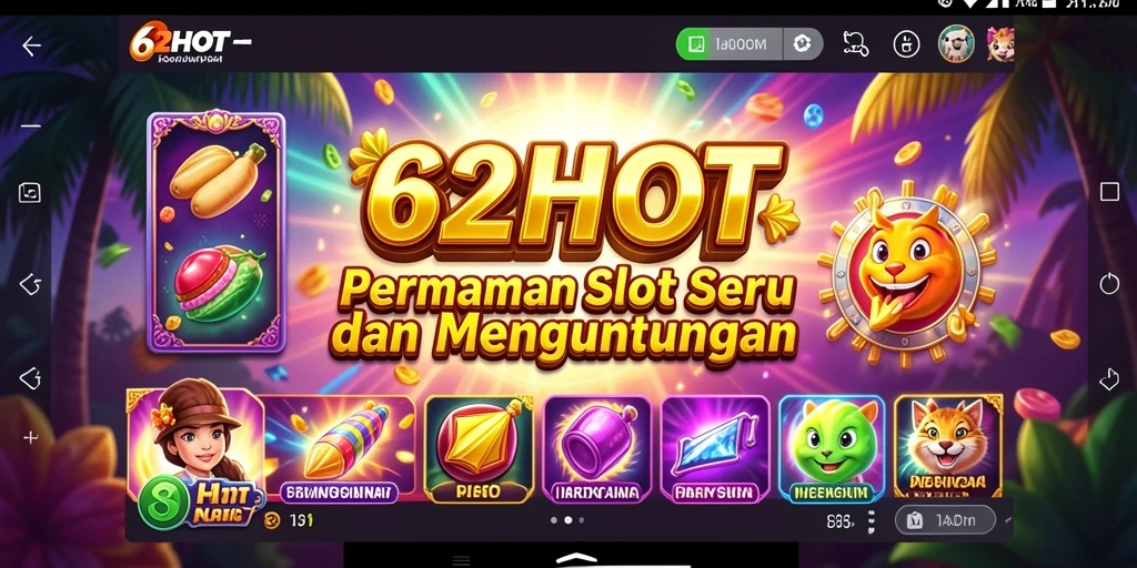 Tangkapan layar gameplay 62HOT yang menampilkan mesin slot yang menarik.