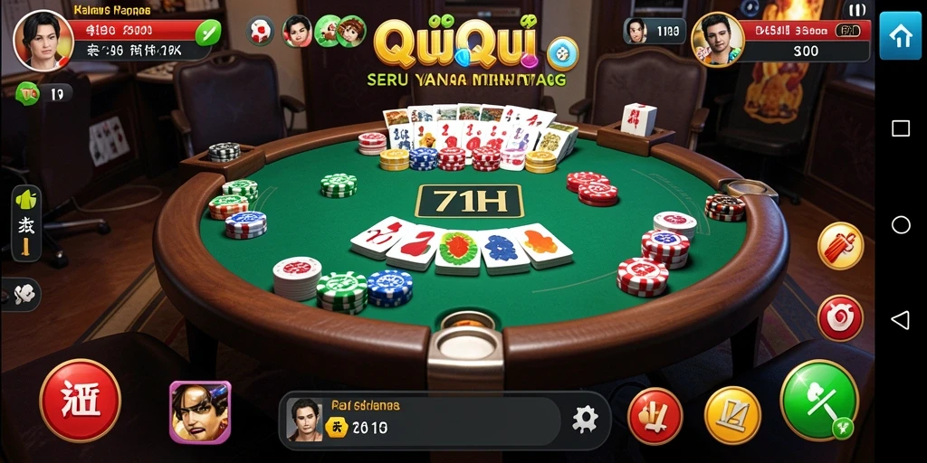Tampilan gameplay seru dari permainan QiuQiu 71H.