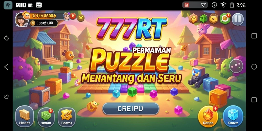 Screenshot gameplay menampilkan tantangan puzzle yang menarik dan seru.