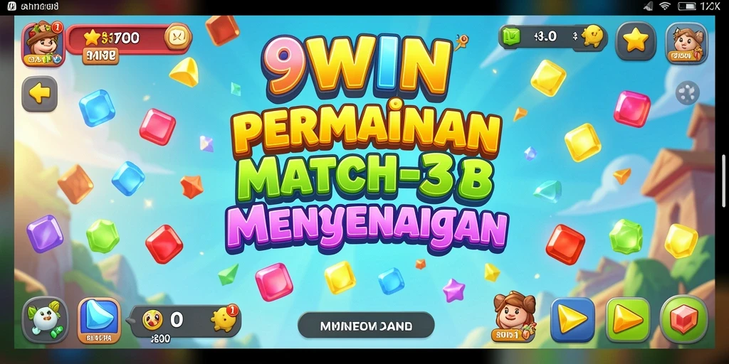 Gameplay seru 9WIN dengan tantangan Match-3 yang menakjubkan.