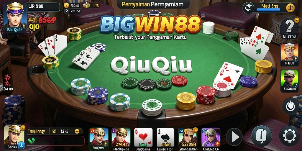 Tampilan gameplay QiuQiu yang seru dan interaktif di BIGWIN88.