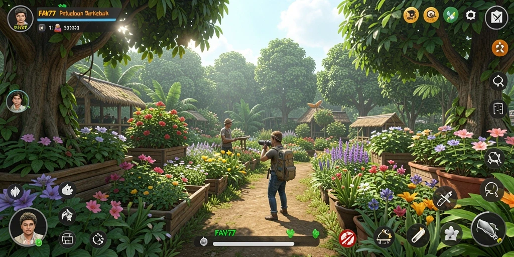 Tampilan gameplay FAV77 yang menggembirakan dan berwarna-warni.
