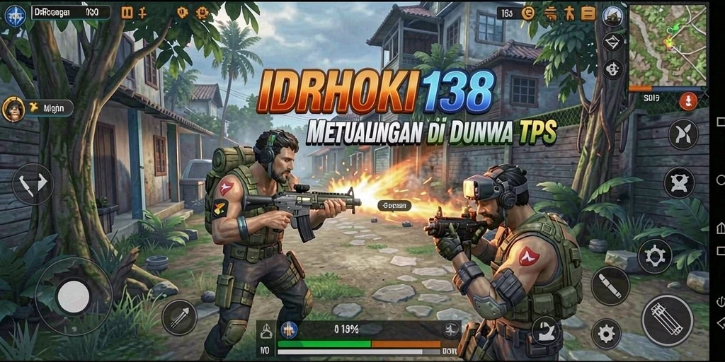 Screenshot menampilkan aksi tembakan seru dalam IDRHOKI138.
