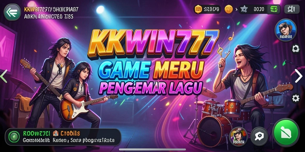 Tampilan gameplay KKWIN777 yang seru dan interaktif saat bermain musik.
