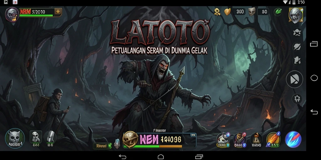 Gameplay LATOTO yang penuh kengerian dan ketegangan.