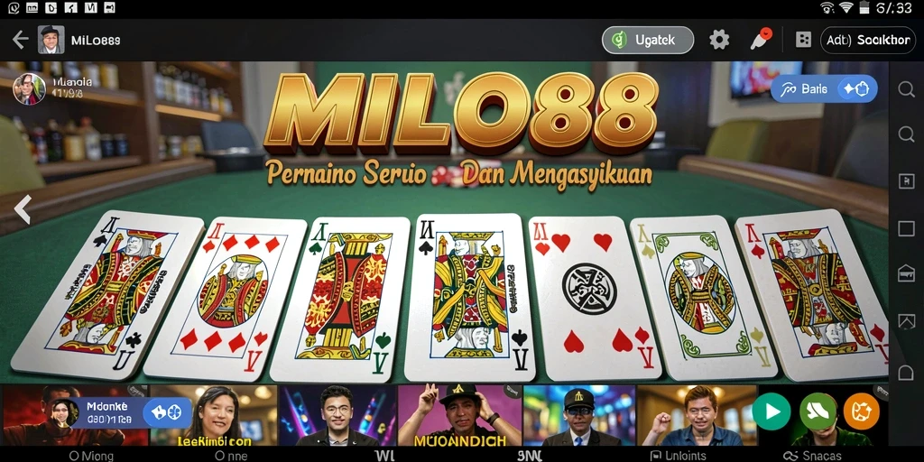 Tampilan gameplay seru dari MILO88 yang penuh strategi.