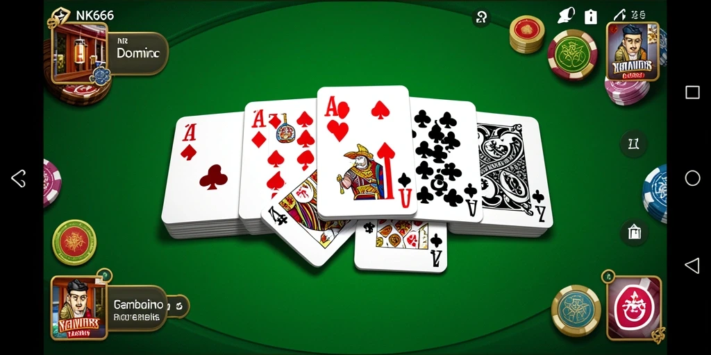 Tampilan menarik dari gameplay Domino NK666 yang seru dan interaktif.