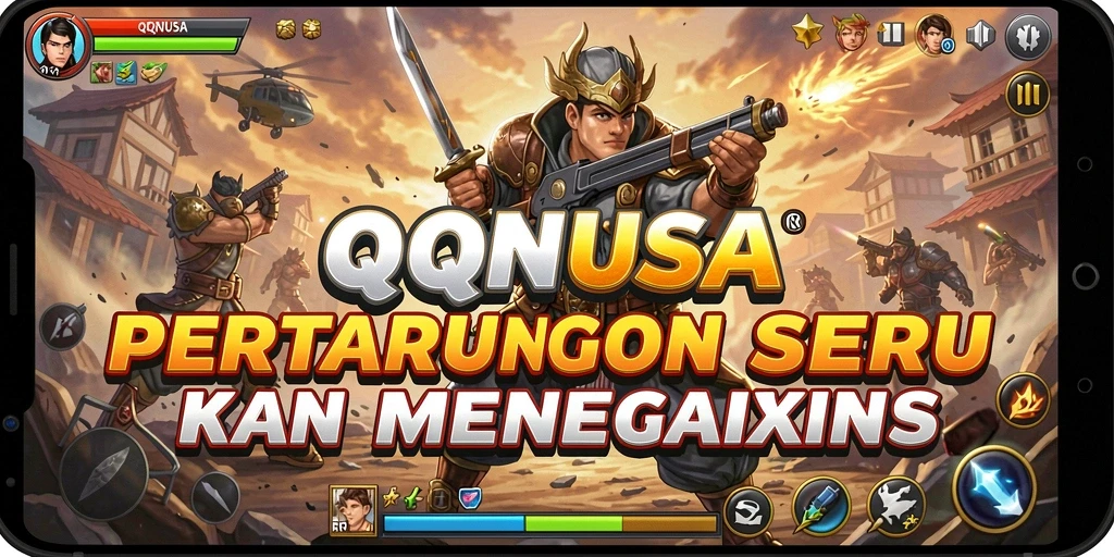 Screenshot gameplay <strong>QQNUSA</strong> yang menunjukkan aksi pertarungan yang intens.