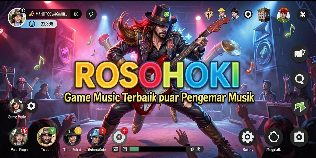 Tampilan gameplay <strong>ROSOHOKI</strong> yang dinamis dan penuh warna.