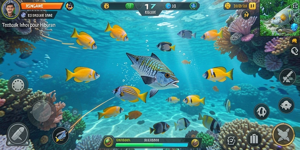 Tampilan gameplay menarik di RSNGAME dengan aksi Tembak Ikan yang seru.