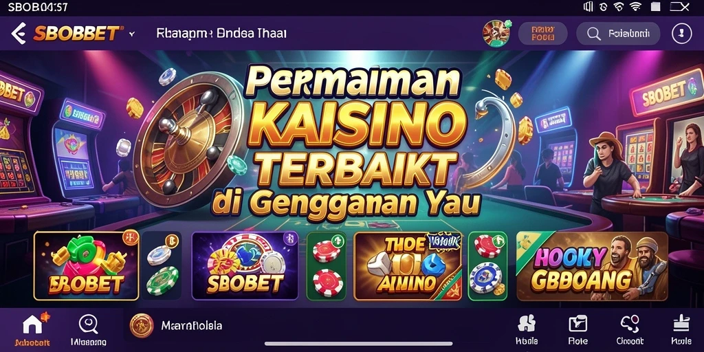 Screenshot SBOBET menunjukkan gameplay Kasino yang menegangkan dan penuh warna.