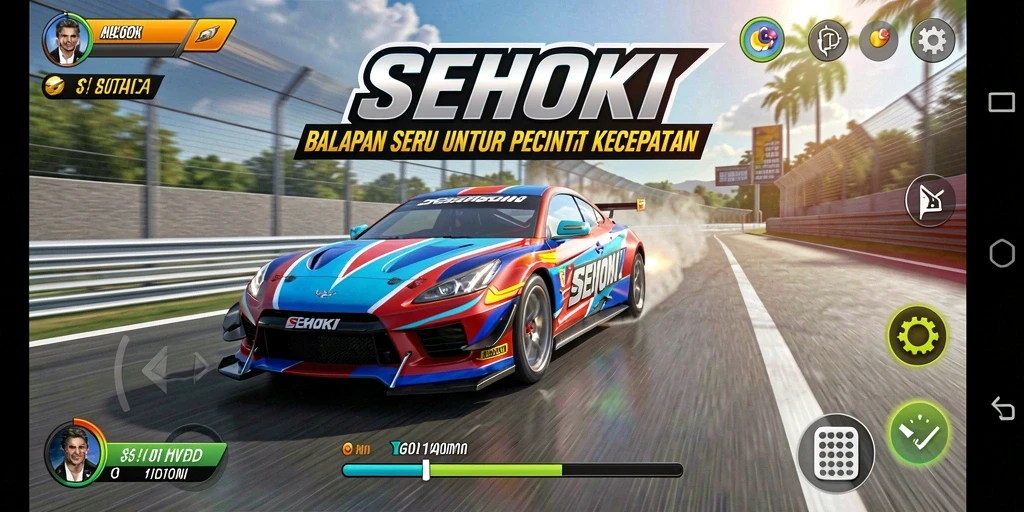 Gameplay balapan seru di SEHOKI dengan grafik yang menakjubkan.