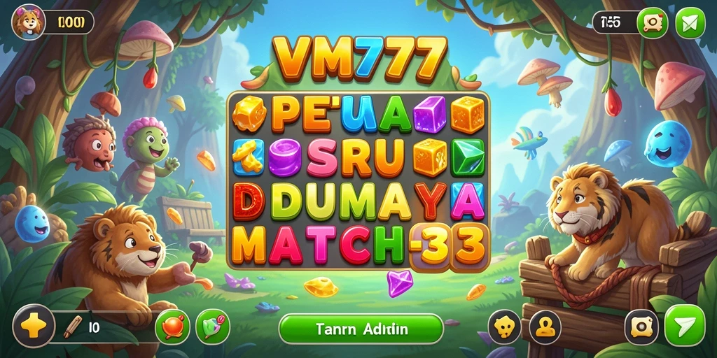 Tampilan gameplay VM777 yang menambah keseruan Match-3.